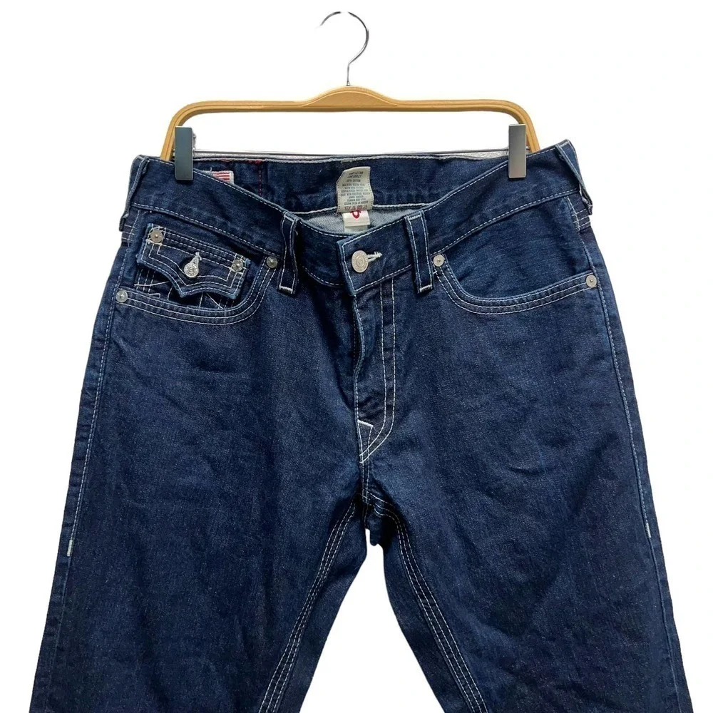 True Religion Ricky Blue Dark Wash Jeans Men’s Size 36‎